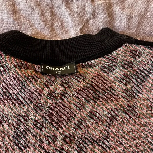 Chanel multi color black gold sweater 40 S Small - Picture 6 of 11